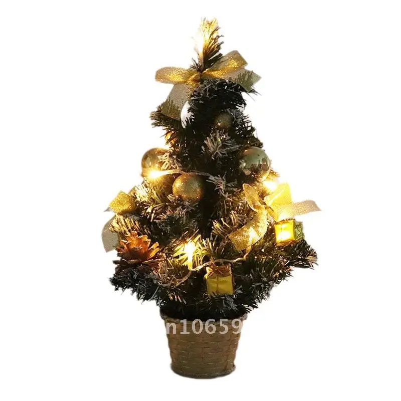 

Mini Christmas Tree Christmas Decorations Desktop Small Tree Ornaments Plastic Artificial Tree with Light