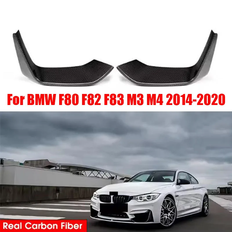 

For BMW F80 F82 F83 MP Style 2014-2020 Real Dry Carbon Fiber Front Upper Splitter 2Pcs/Set BMW Accessories