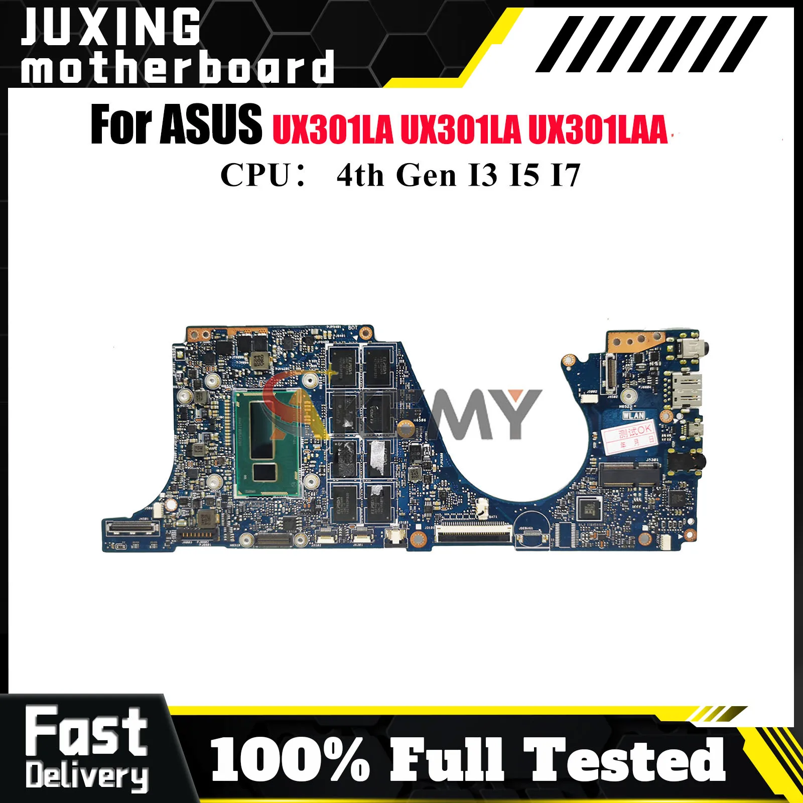 

UX301LA Материнская плата для ноутбука ASUS ZenBook UX301L UX301LAA UX301LA Материнская плата для ноутбука с процессором I3 I5 I7 100% тестирование ОК быстрая доставка