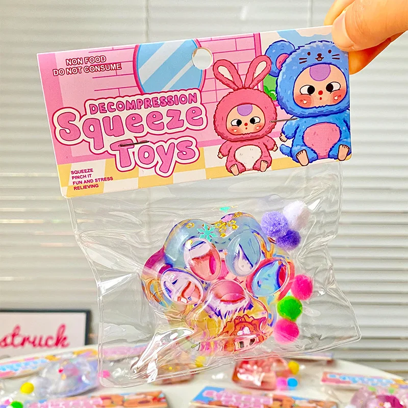 ใหม่ TPR บีบของเล่นแมวเท้าหยิกช้า Rebound Antistress ความเครียดบรรเทาของเล่น Decompression Venting Fidget ของเล่นเด็กผู้หญิงของขวัญ