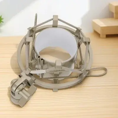 Metal Microphone Shock Mount Anti Vibration Suspension Holder for Studio Recording Broadcast Clear Sound