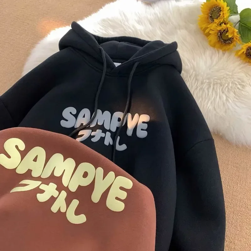 

Japanese Korean Style Hoodie Women's Autumn Winter Loose Versatile Fashion Street Couple Coat Man Hoodies Sweatshirts Y2k Ins