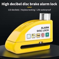 Waterproof Motorcycle Disc Brake Lock With Alarm Anti-theft High Strength Zinc Alloy Bike Disc Lock Universal Scooter Lock