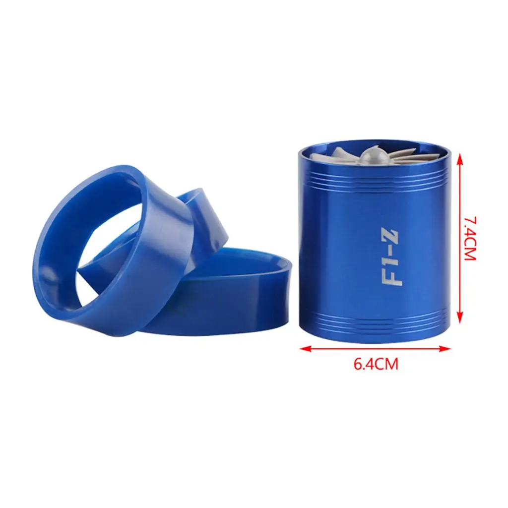 نظام تسريع توربونات مزدوجة توربو عالي الطاقة من سبائك الألومنيوم مدخل هواء مروحة توفير الغاز لتعديل السيارة #6