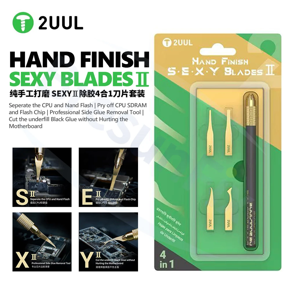 

2UUL SEXY II ручной набор для полировки клея для ремонта мобильных чипов, жесткий диск процессора, инструмент для удаления клея, чистка