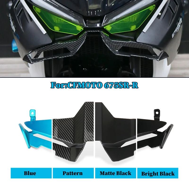 

Motorcycle Accessories Front Fairing Winglets Aerodynamic Wing Shell Cover Protection Guards Kit For 675SR 675SR-R 2024-2025