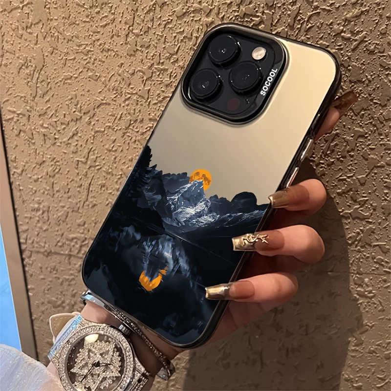 

Snow Mountain Mountain Design Mobile Case is suitable for iPhone 16 15 14 13 12 11 Pro/ Max /Plus shock-proof rear cover