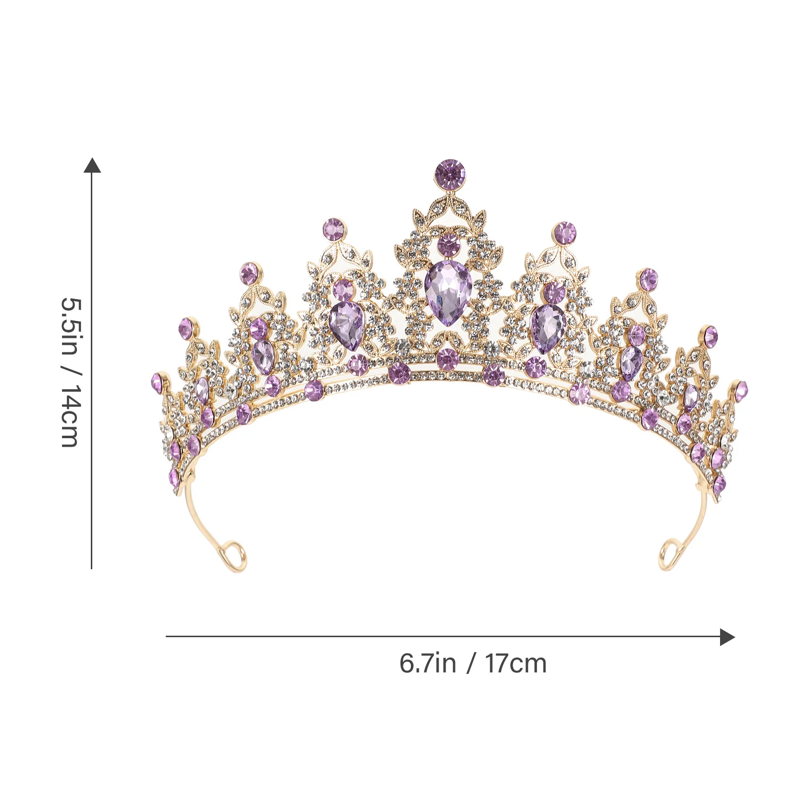 حجر الراين تيارا الزفاف تاج الزفاف إكسسوارات الشعر للعروس النساء حفلة موسيقية الاحتفال الحدث أغطية الرأس #5