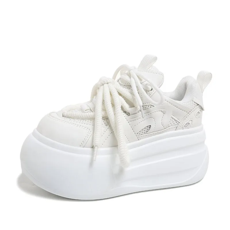 

2025 New 8cm Women Autumn Breathable Sneaker Casual Female Comfortable Sports Shoes Ladies Shoes Zapatos De Mujer Designer Shoes