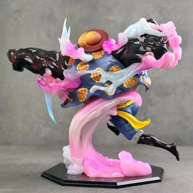 One Piece Anime Figure 25cm Wano Gear 4 Bounce Luffy Pieces Statue Figures Collectible Model Decoration Kids Toy Christmas Gift view 4