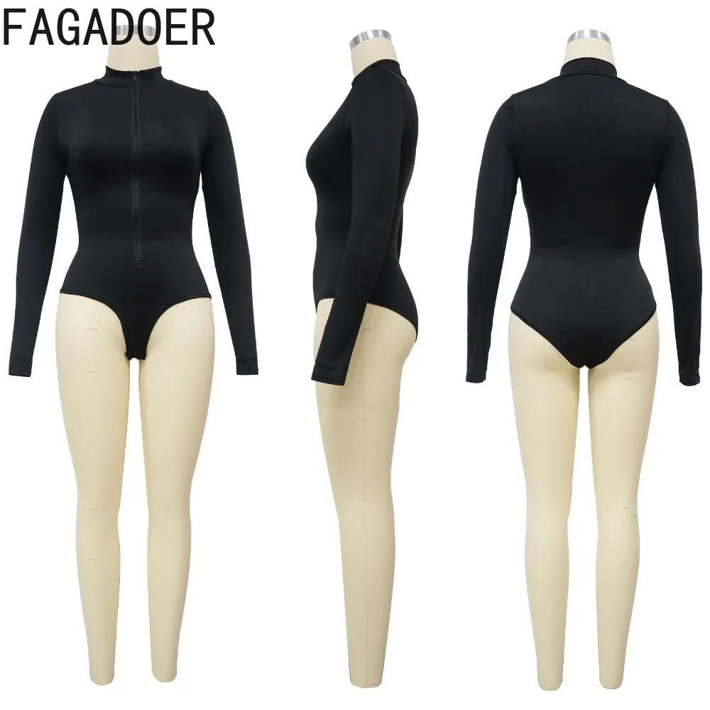 Fagadoer Fashion Pu Lederen Geplooide Rokken Tweedelige Sets Vrouwen Diepe V Lange Mouwen Top En Mini Rokken Outfits Casual 2 Stuks Pakken