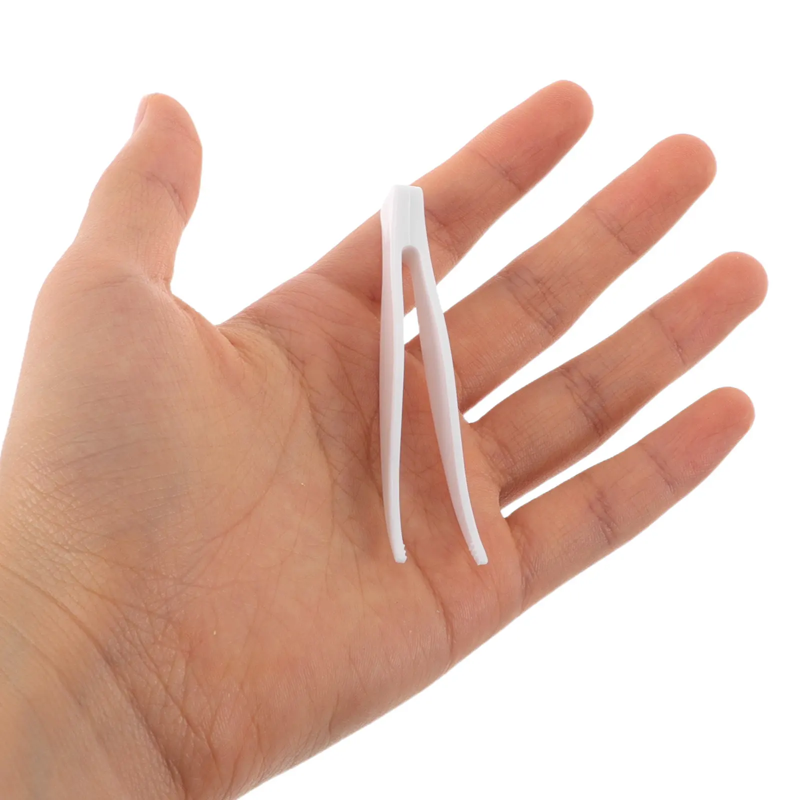 

100Pcs Facial Mask Tweezers Mini Plastic Curved Design Skincare Mask Placement Tool Portable Beauty Makeup Tool for Home Travel