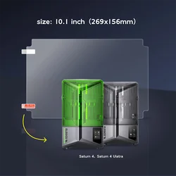 3Pcs 10.1 Inch 3D Printer Protective Film for Elegoo Saturn 3 Ultra/4/4 Ultra 12K 269x156mm LCD Protector Parts Accessories