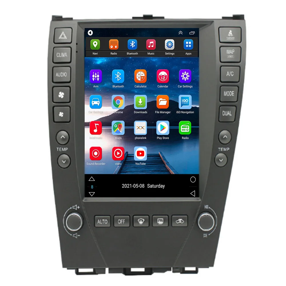 2025 New Android 14 For Lexus ES ES240 ES300 ES330 ES350 2006-2011 2012 For Tesla Style Screen Car Radio Multimedia Player