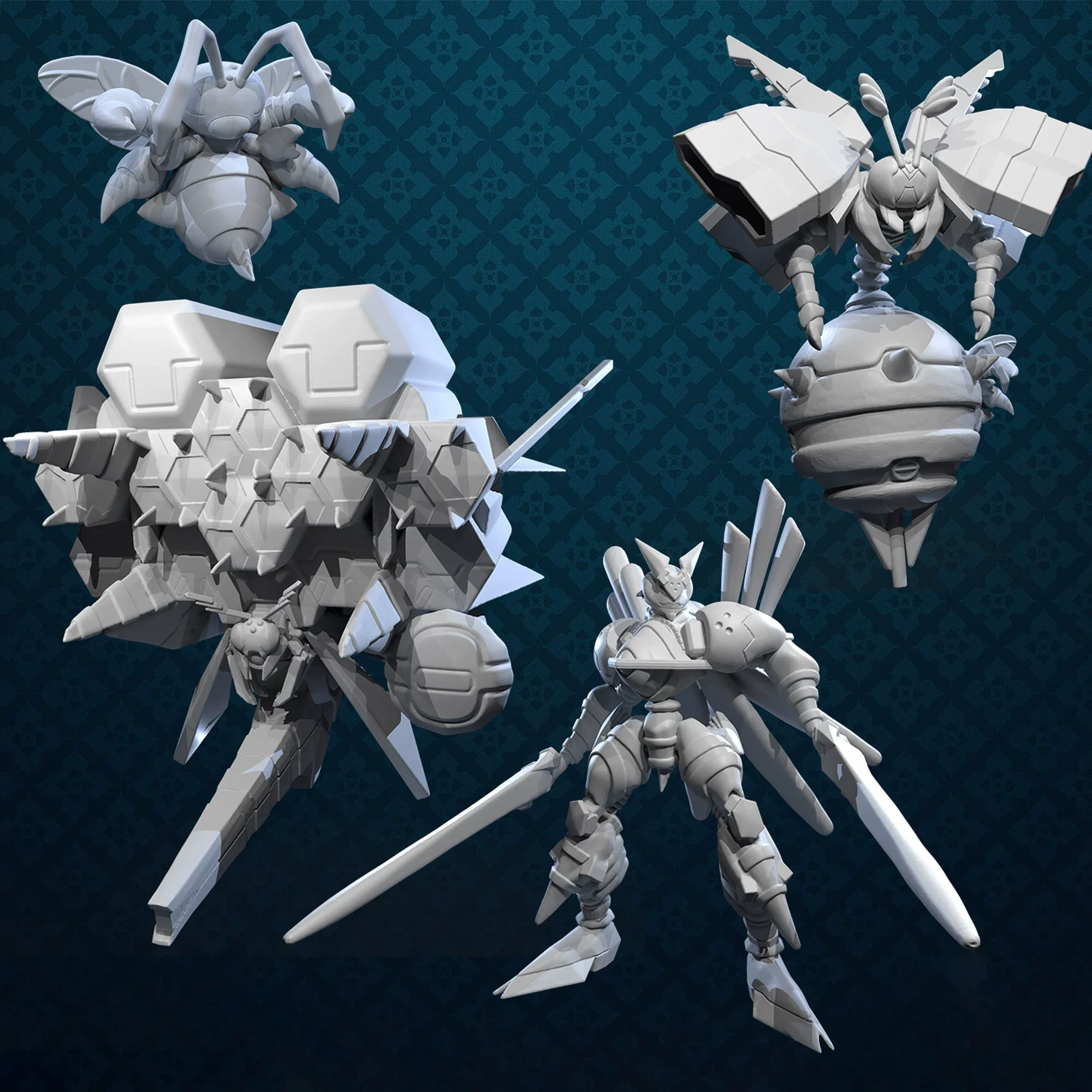 

Model Customization 15cm Funbeemon Cannonbeemon Tiger Vespamon Model Toys Digimon Adventure Gk Customize 3D printing model