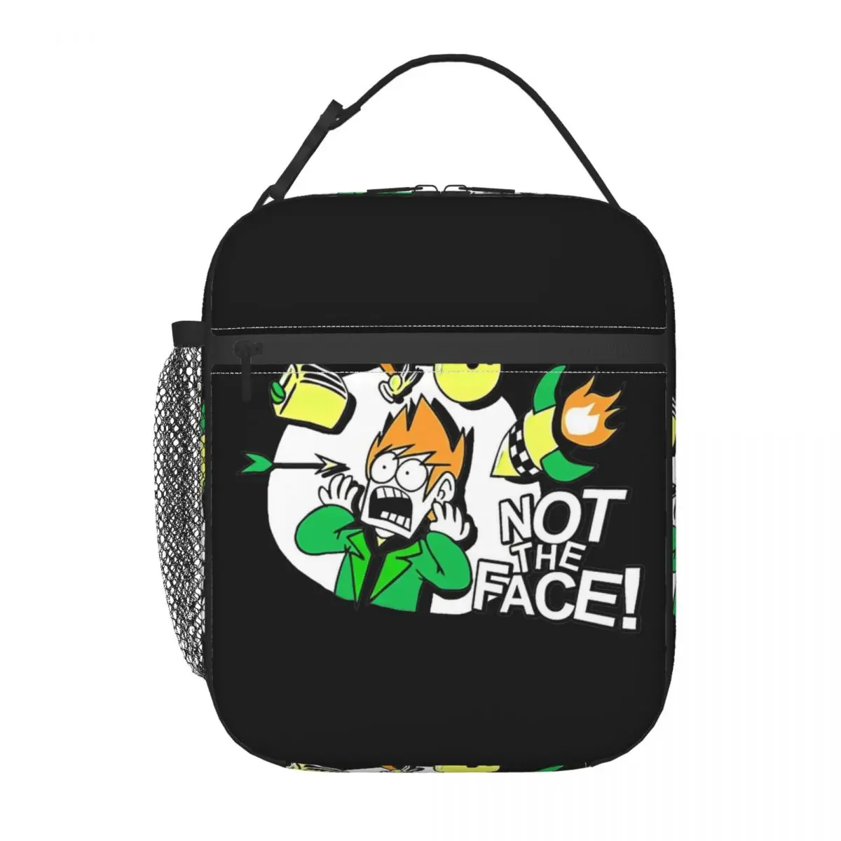 Anime Eddsworld Not The Face Animation Insulated Lunch Bags Food Bag Portable Cooler Thermal Lunch Box For Travel