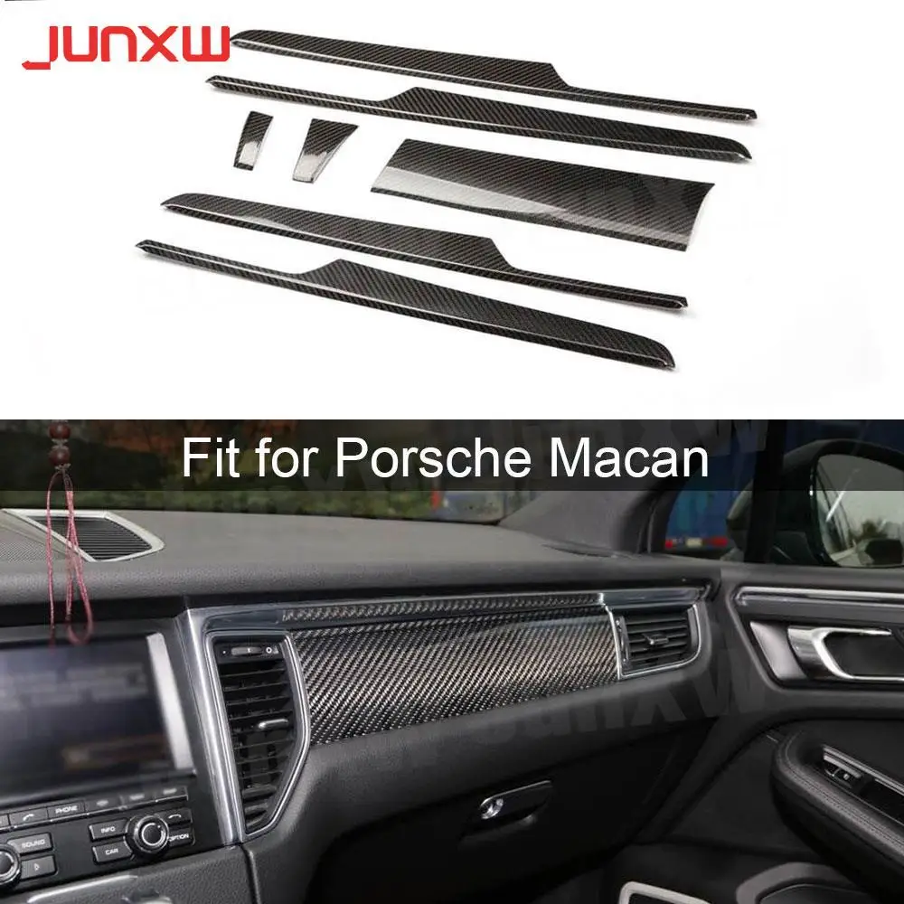 

Dry Carbon Fiber for Porsche Macan 2014-2019 Dashboard Panel Cover Center Console Garnish Door Handle Trim Stickers