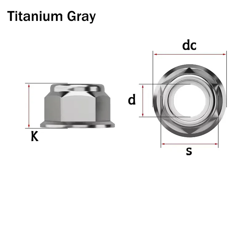 Aluminiumlegierung Flansch-Sicherungsmutter M2M2.5M3M4M5M6M8 Eloxierte Farbige Nylon-Einsatz Selbstsichernde Lockmuttern für RC FPV Racing Drohnen