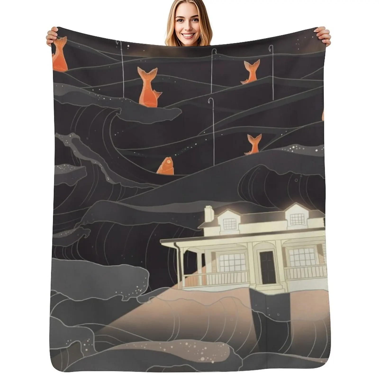 

Unmoored Throw Blanket Blankets Sofas Of Decoration Flannel Bed For Sofa Thin Blankets