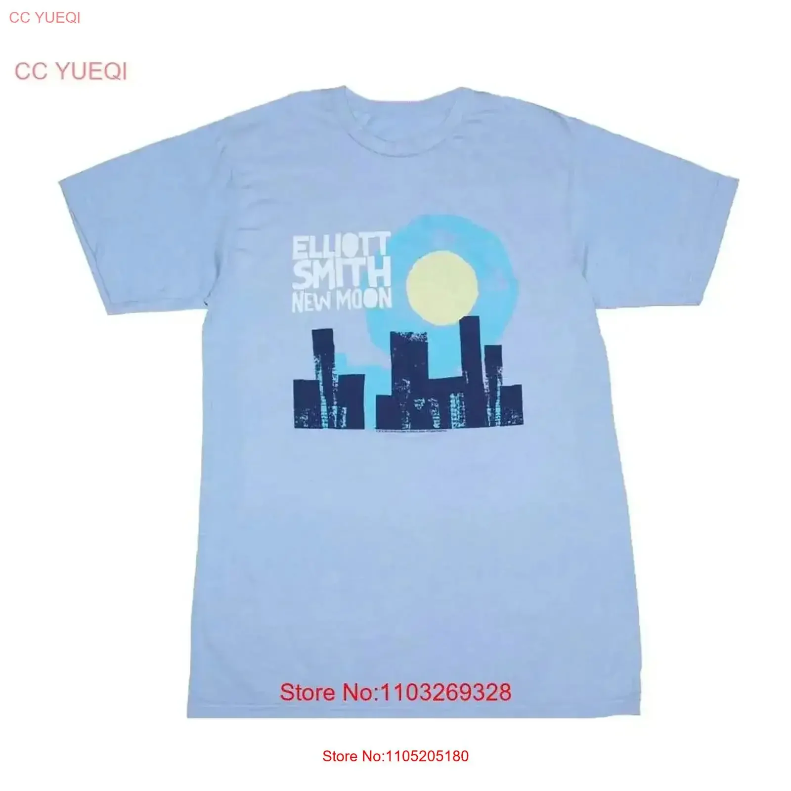 Футболка New Moon Elliott Smith, синяя, S 234XL, винтажная, модная, мужская, растянутая, универсальная, с графическим дизайном, винтажная одежда