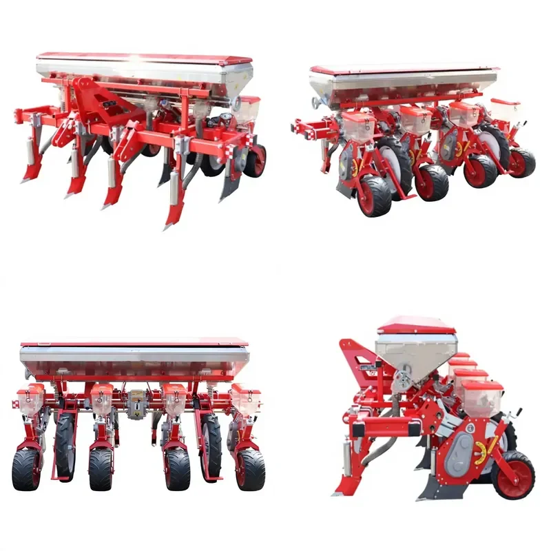 4 Row Suction Pneumatic Precision Single Grain Seeder for Tractor Agricultural Planter Suitable for Corn Soybeans Sunflowers