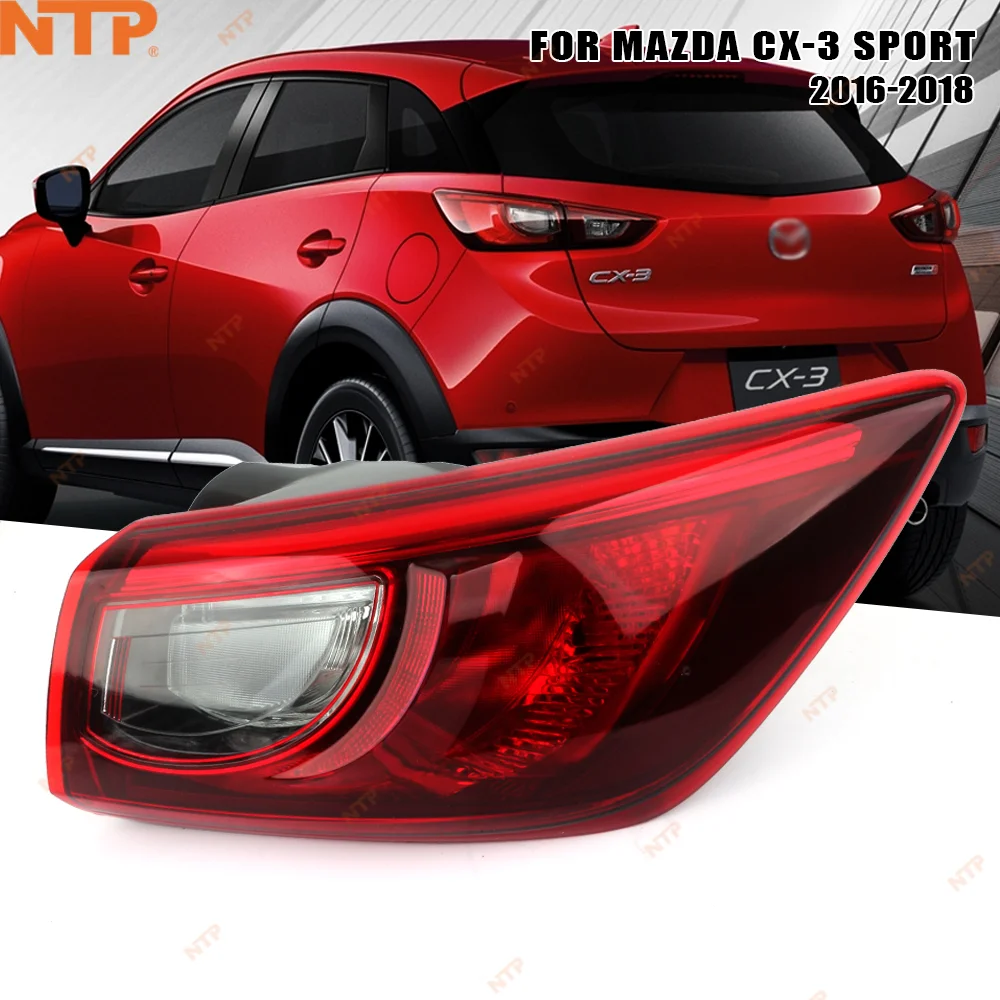 

For Mazda CX-3 2016 2018 Tail Light Assembly Rear Lamp Pair Left+Right Brake Stop Turn Signal Lights Plug-and-Play Replacement
