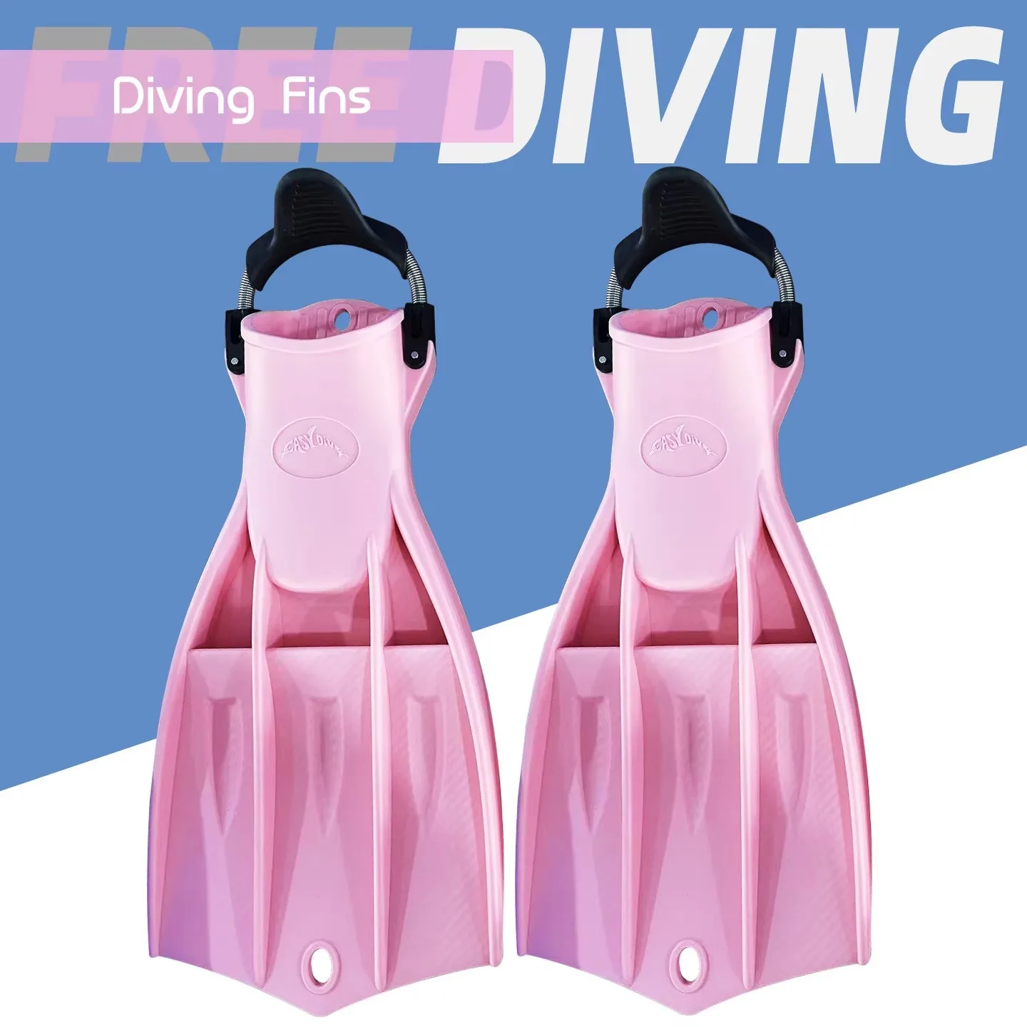 Professional Scuba Deep Diving Fins with Big Power Jet Adjustable Spring Buckle Thermoplastic Elastomer Material for Training