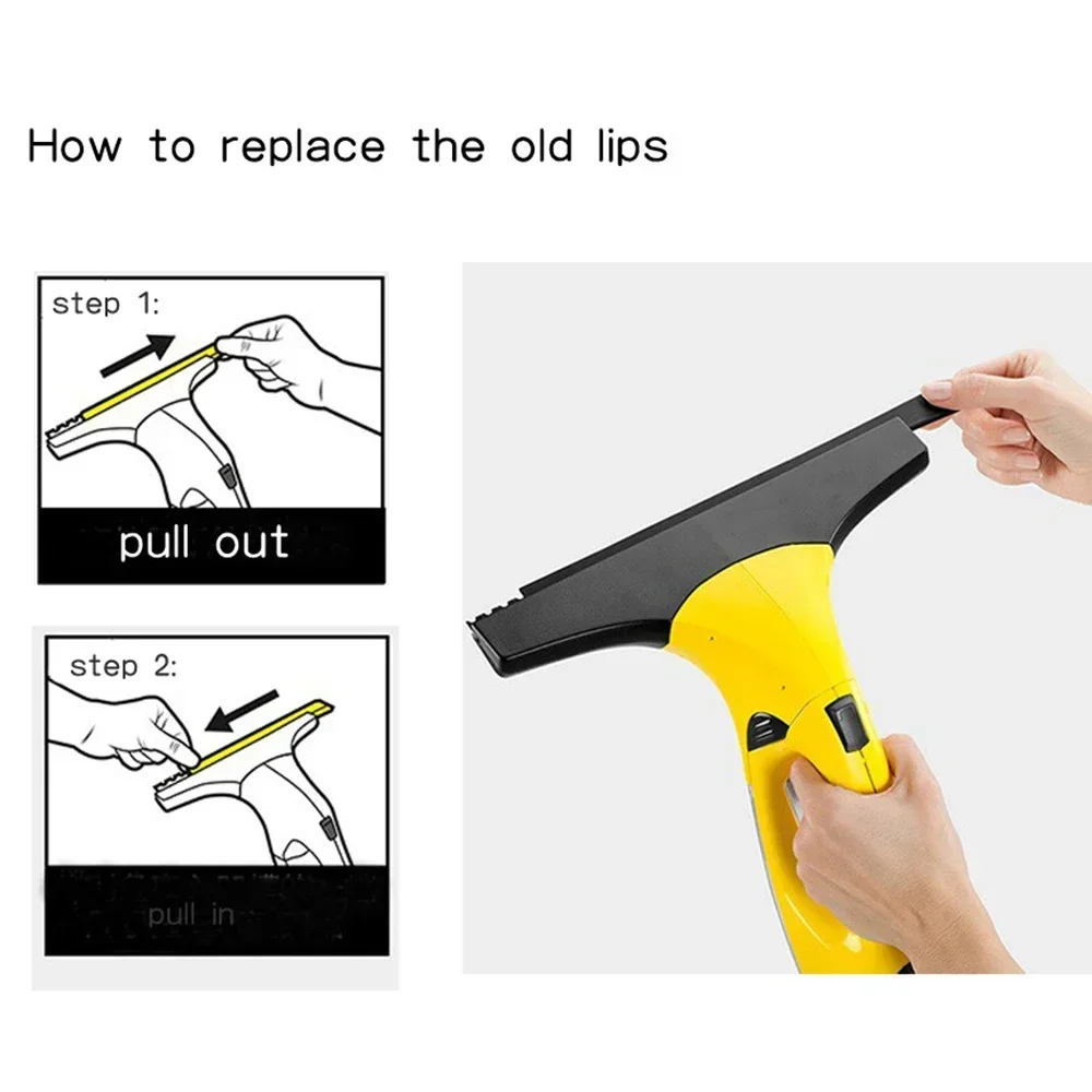 Raspadores para aspiradora de 280MM, repuesto de cabezal para tirar de los labios para Karcher WV50 WV60 WV70 WV75 WV2 WV5, accesorios de limpieza, 2 uds.