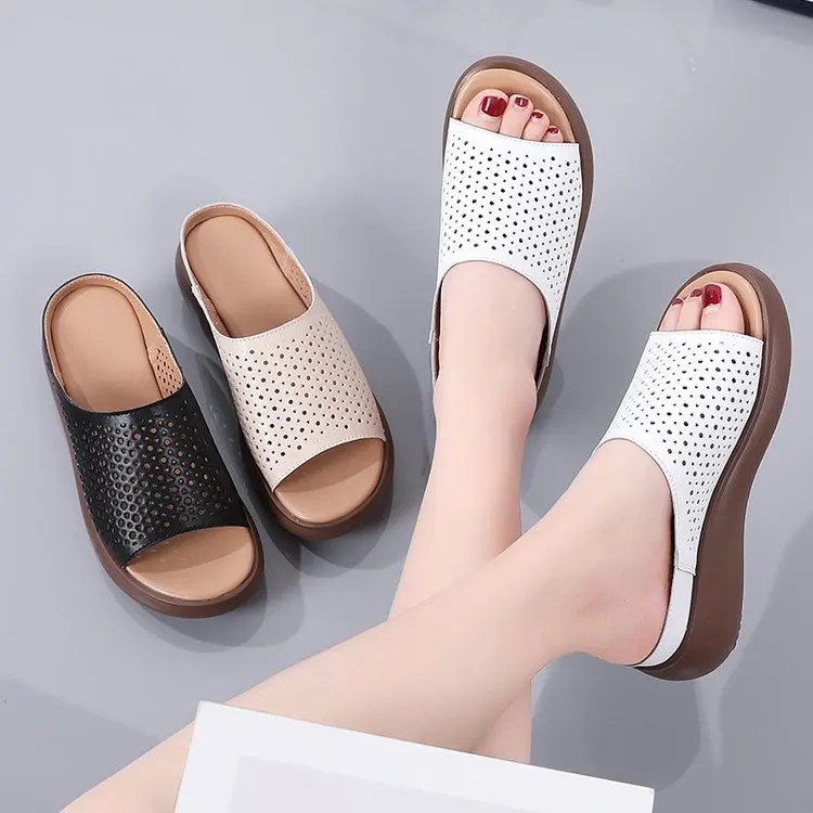

Sandals Women Shoes Summer Platform Heels Shoes Woman Slip On Shoes Wedge Women's Sandals Soft Woman Slippers Footwear Female
