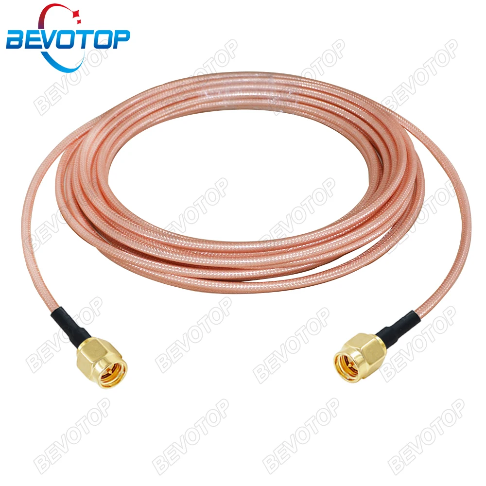 RG400 Cable Double Shielded SMA Male to SMA Male Plug High Quality Low Loss 50-3 50 Ohm RF Coaxial Cable Jumper Adapter BEVOTOP