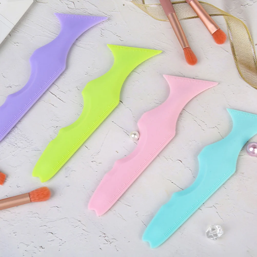 3 pièces Silicone Eyeliner aide outil de maquillage des yeux poignée ergonomique applicateur de Mascara dessin précis pochoir Eyeliner pochoirs