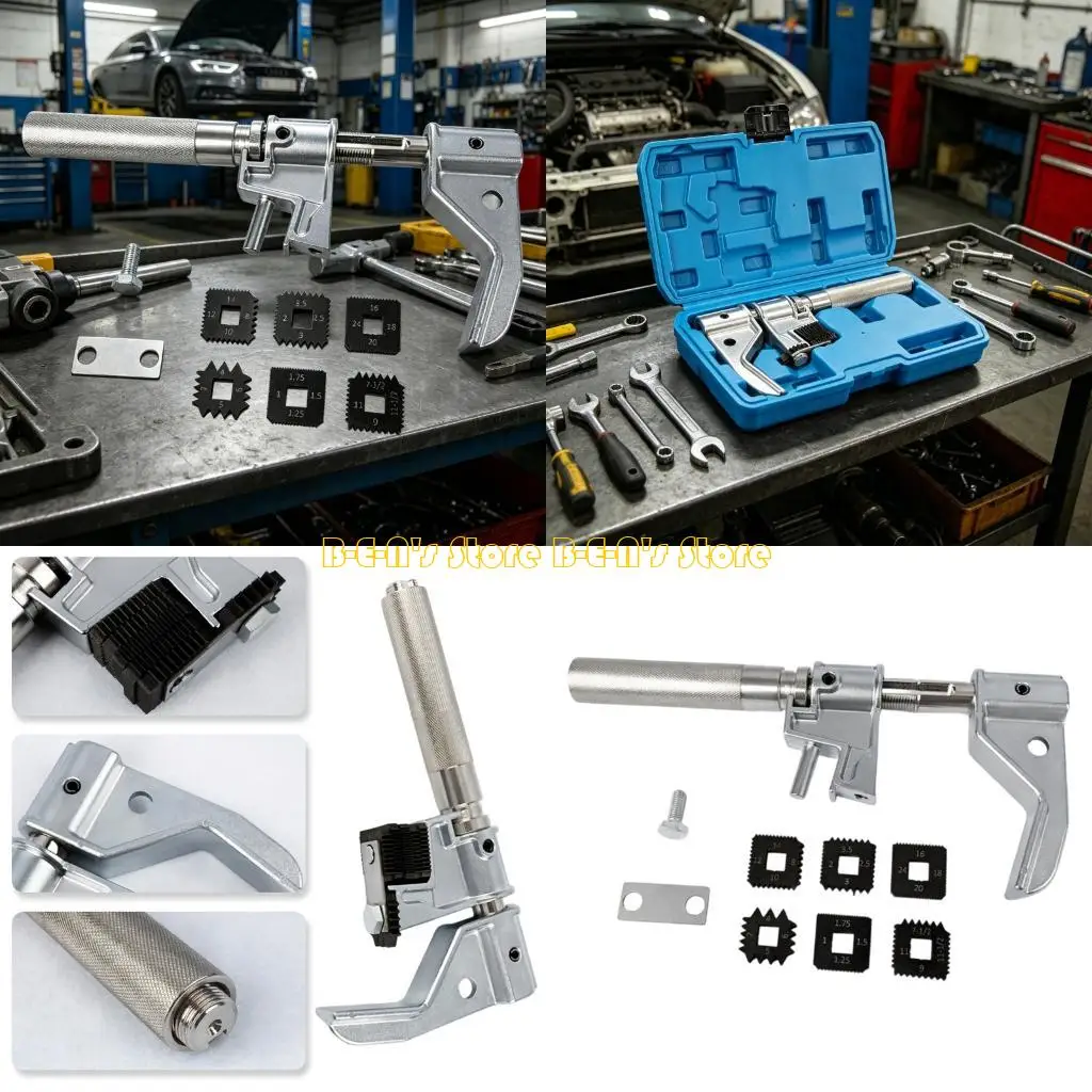 Y1AD 35-130mm External Thread Repair Tool With 6 MultiSize Dies For Shafts Axles And Mechanical Parts Restoration Tool