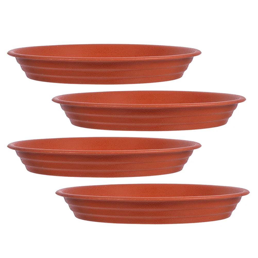 

4Pcs Plastic Flower Pot Saucer Round Thickened Water Catcher Tray Planter Base Indoor Outdoor Garden 19cm Pot Saucers for Plants