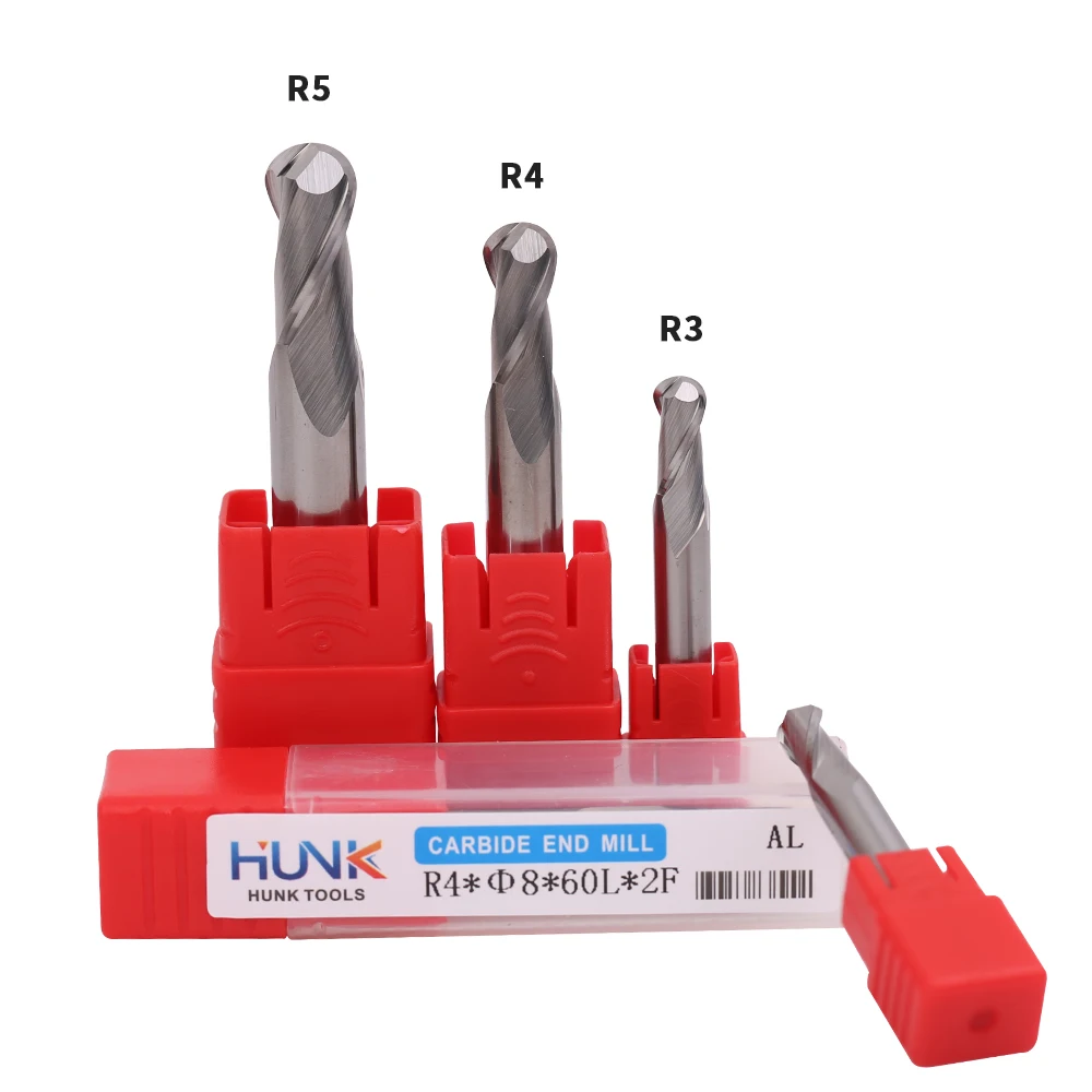 Kugelkopf-Schaftfräser aus Wolframkarbid CNC-Fräser Fräswerkzeug R0.5 R1 R2 R3 R4 R5 6mm 8mm 10mm Schaft HRC55 65 2-Schneidig – Detail 5