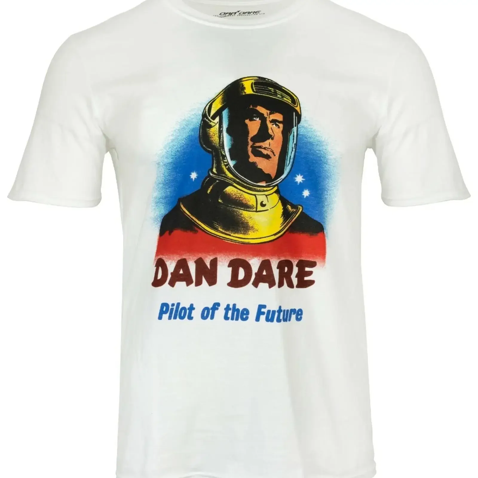 Dan Dare Offizielles Doppelseitiges T-Shirt, getragen von Rodney aus der Serie „Only Fools and Horses“, Vintage-Waschung, modisch und bequem.