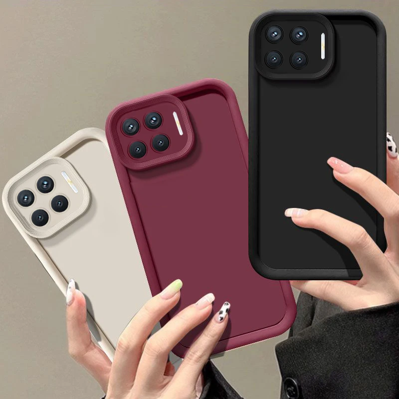 Para oppo a93 4g caso oppo f17 pro 4g caso de telefone oppo reno4 lite 4g reno4 f prevenção queda luxo doces fosco capa macia