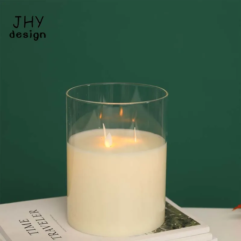 Flameless Candles Battery Operated Flickering Candles with 6-Hour Timer Feature Real Wax Moving Wick Candle for Home