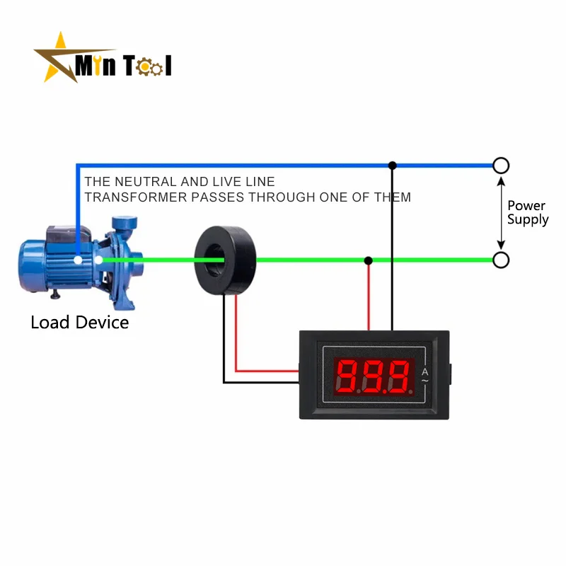 D85-5035A Ac 220V 100Alcd Digitale Voltmeter Spanningsmeter Volt Instrument Tool Voltmeter Panel Indicator Lamp Meter