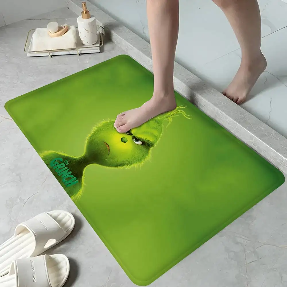 Cartoon THE G-GRINCHS Door Mat Washable Non-Slip Living Room Sofa Chairs Area Mat Kitchen Doormat Area Rug