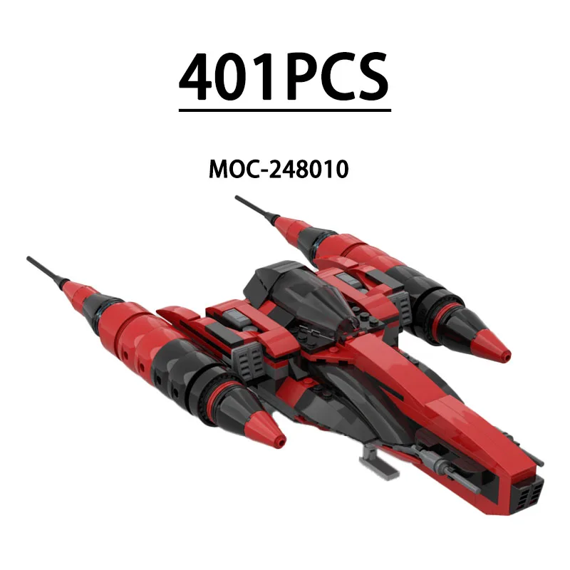 

MOC-248010 Модель самолета-истребителя из строительных блоков, 401 деталь, развивающая игрушка для детей на день рождения, Рождество, Новый год, подарок