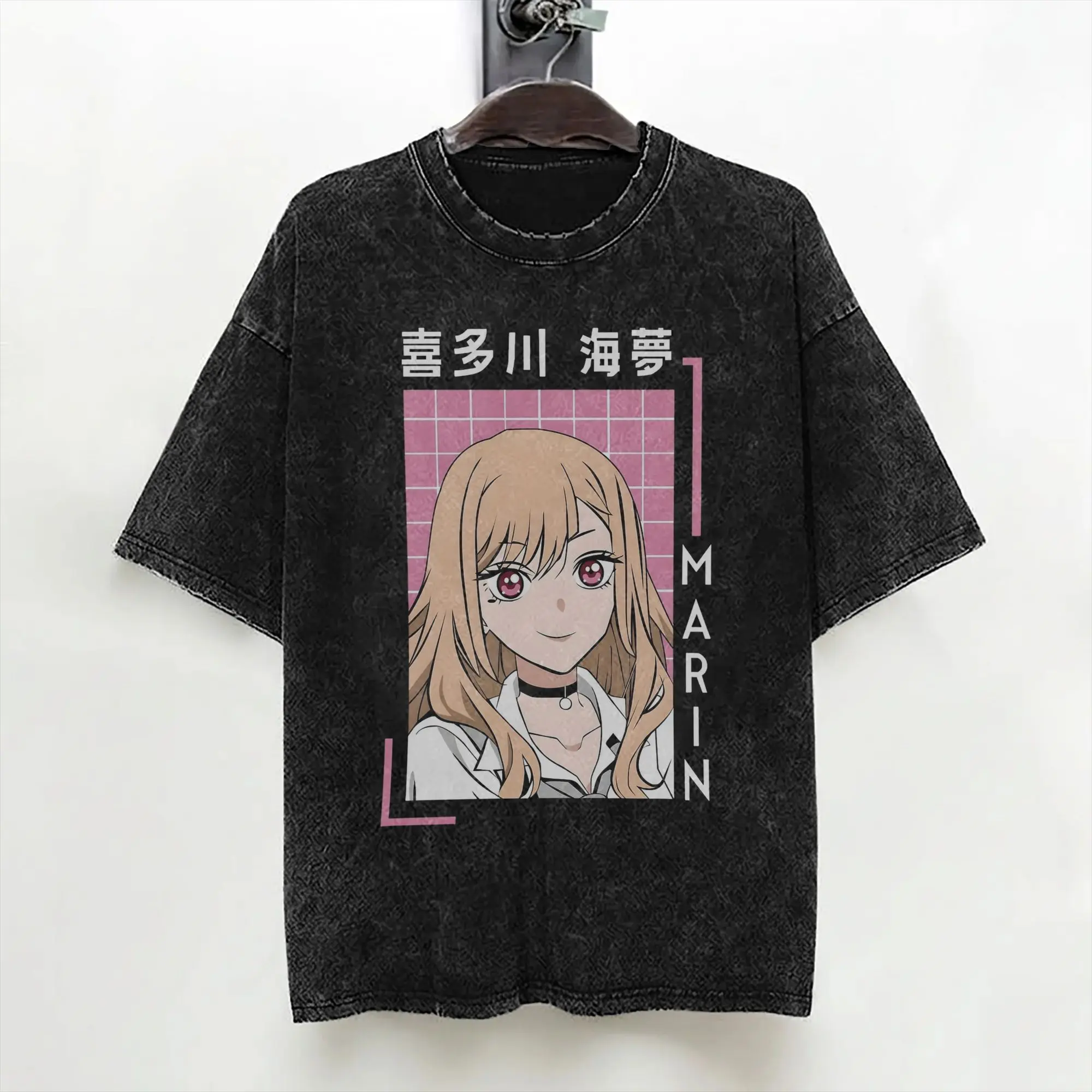 Marin Kitagawa Anime Washed T Shirt Streetwear Vintage T-Shirts Tee Shirt for Men Women Cotton Harajuku Summer
