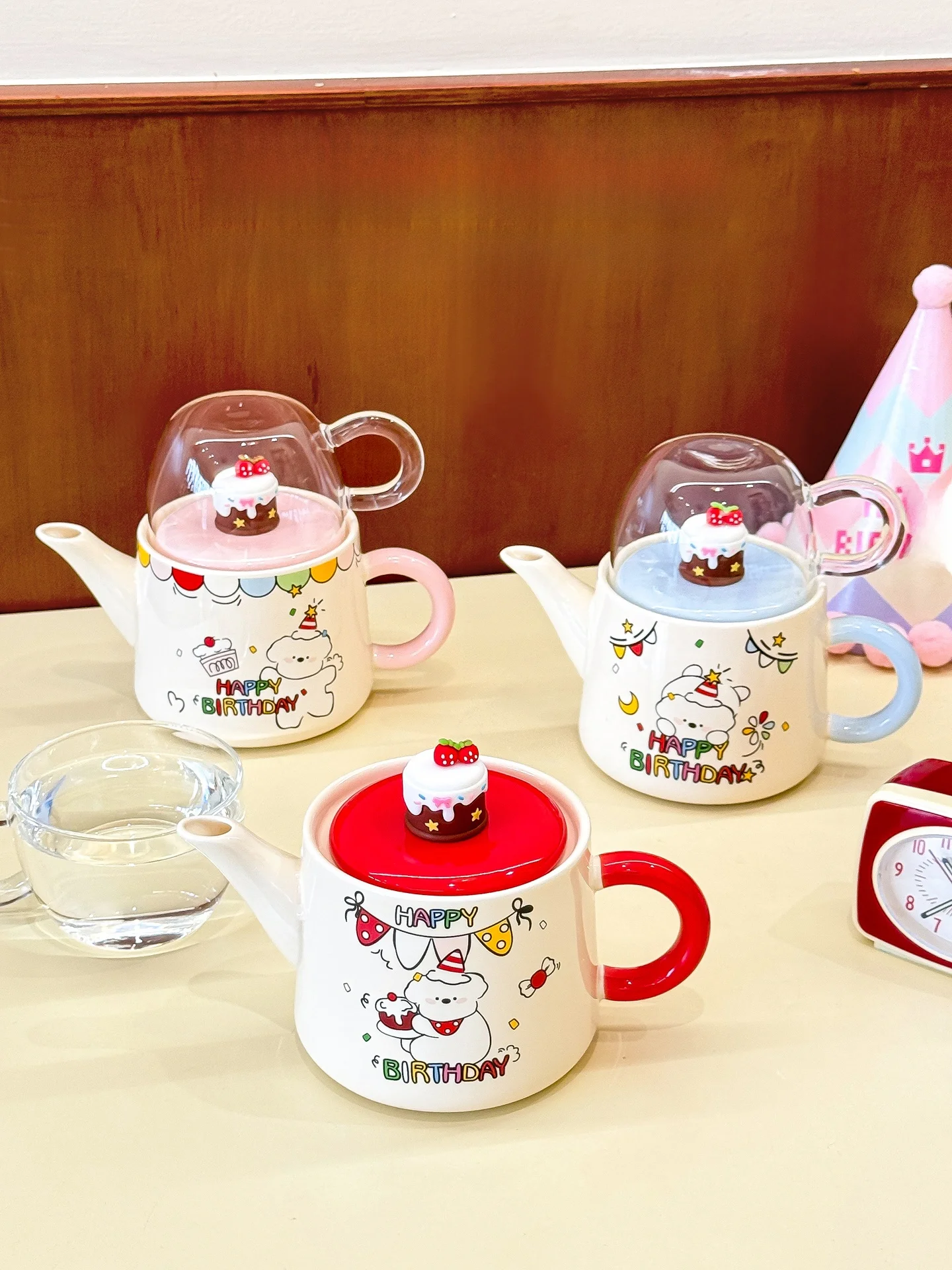 kawasimaya-cute-tea-set-for-one-2026-new-model-birthday-gift-for-girls-high-aesthetic-value-tea-brewing-pot-ceramic-material