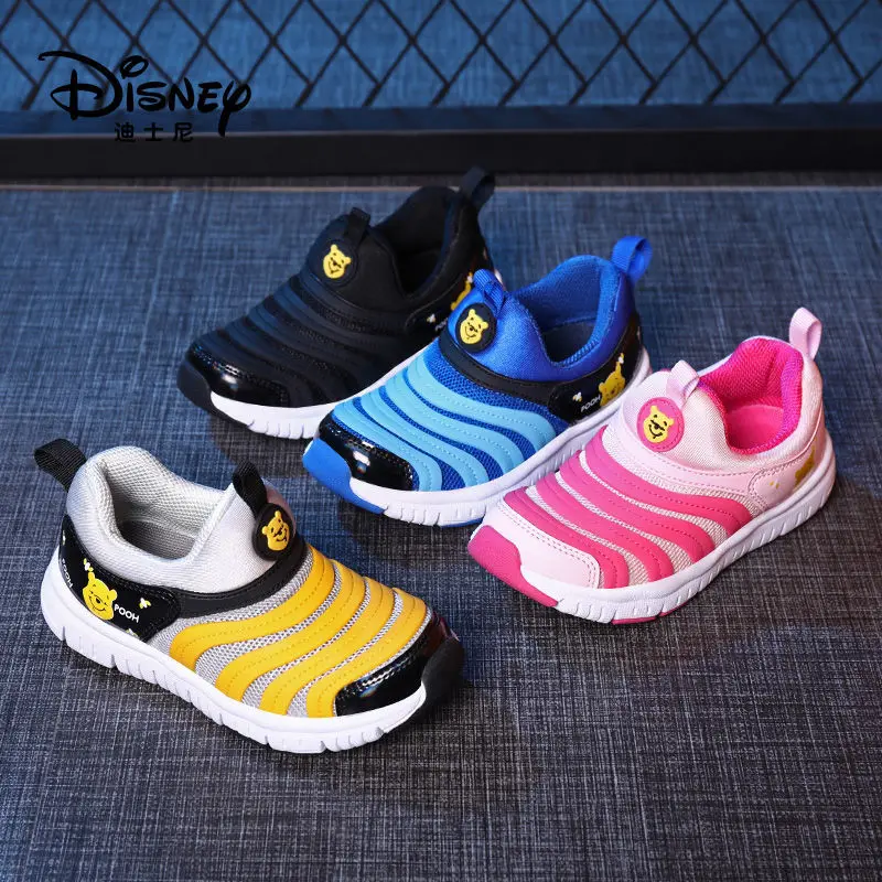 Winnie the Pooh Vinnie Bear Children\'s Shoes Caterpillar Girls Toddler Shoes Soft Bottom Boys Leisure Mesh Breathable Sneakers