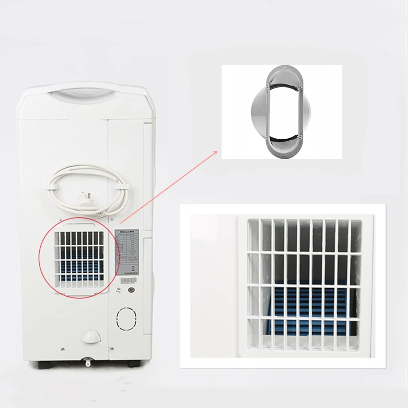 15CM Portable Air Conditioner Window Exhaust Duct Pipe Hose Interface Connector(Flat Nozzle) ST