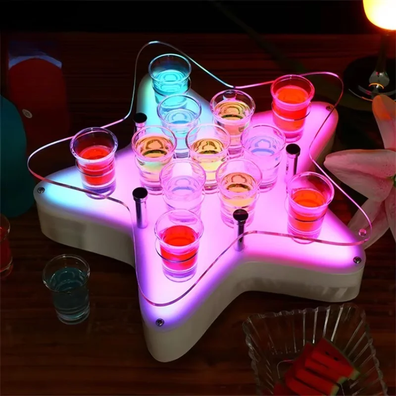 Creative Star Style Cocktail Glass Colored Acrylic Stand