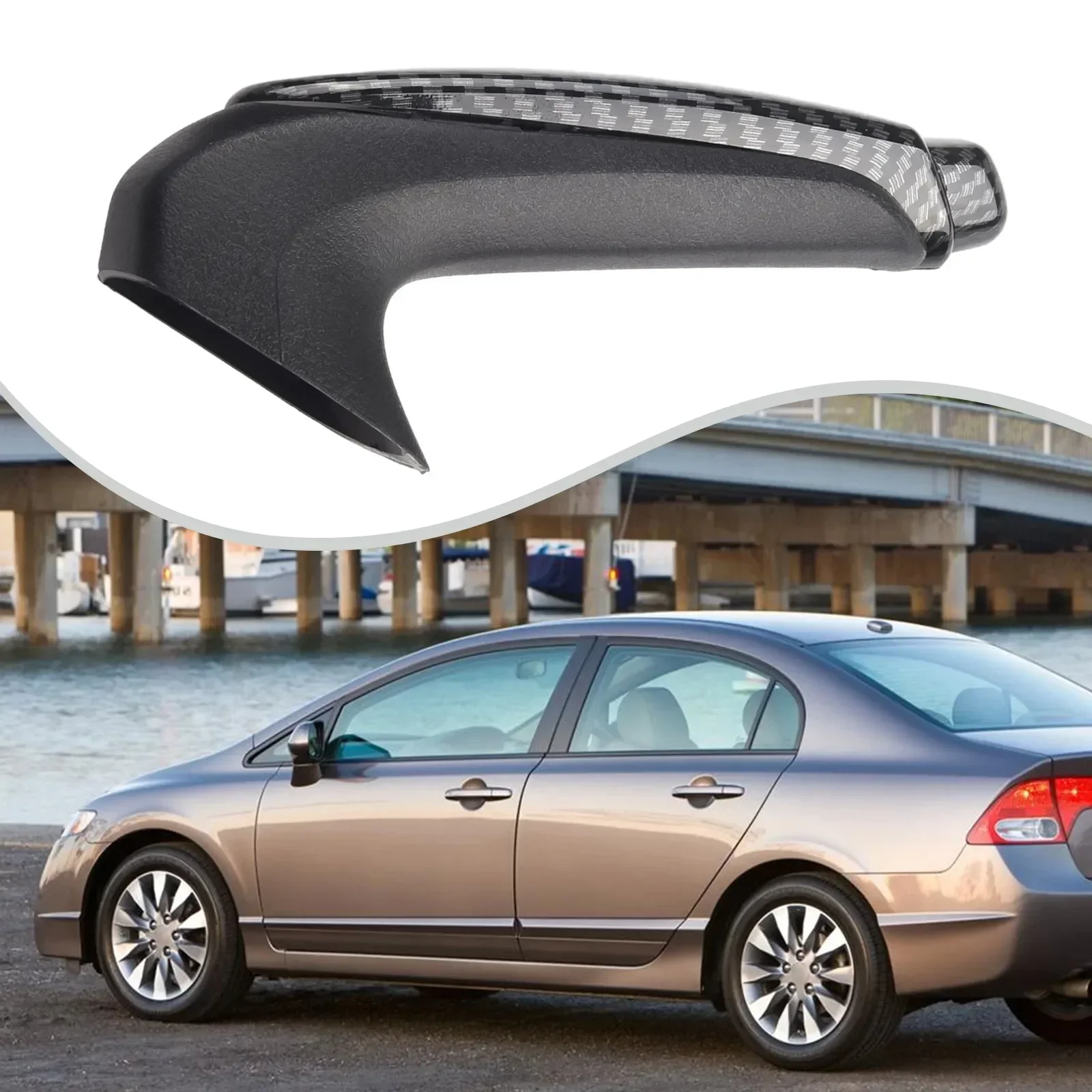 New Useful Hand Brake Cover Brand New For Honda Civic 2006-2011 Carbon Fiber Style For Honda Civic Sedan 2006-11