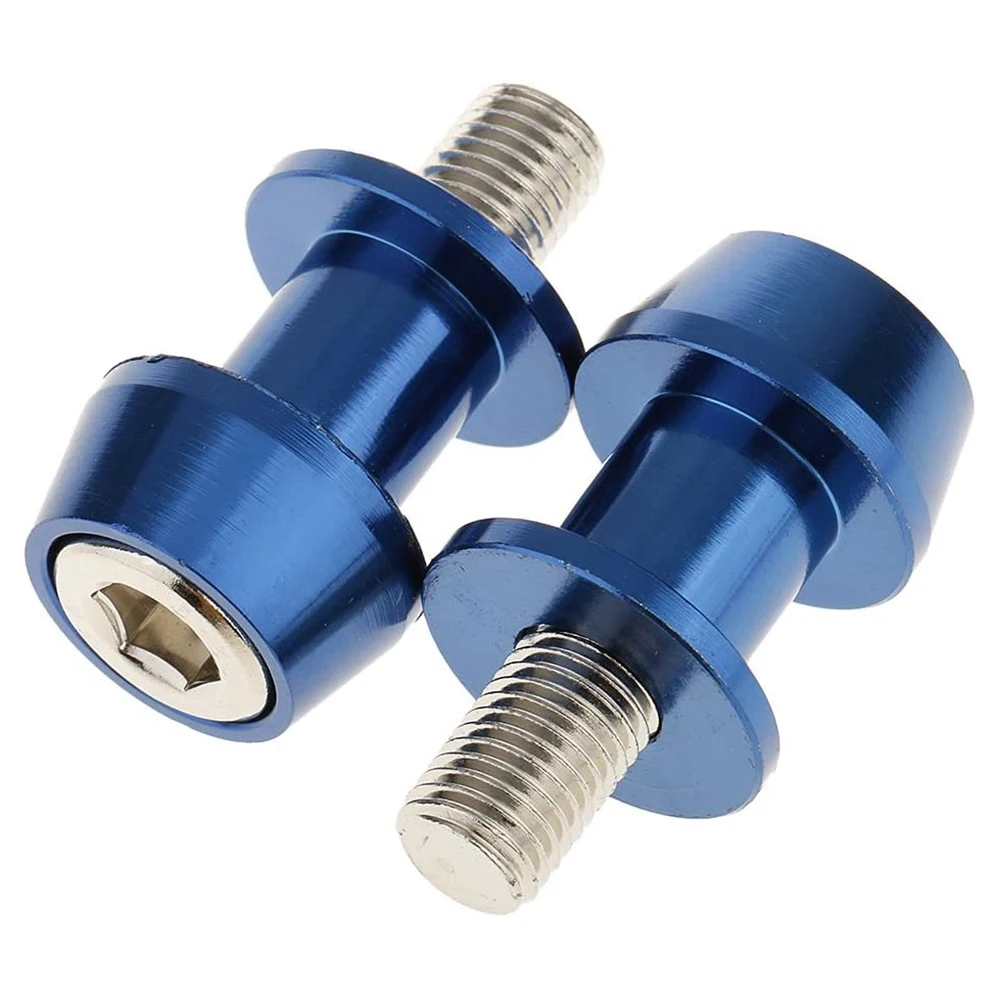 2X Motorcycle CNC Swingarm Swing Arm Spool Sliders Stand Bobbins 10mm for Kawasaki Ninja 250 ER6 Z 250 ER6F - Blue