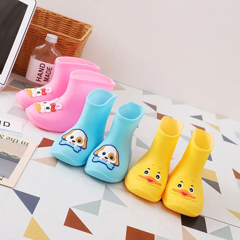 Children Rain Boots Cute Cartoon Water Shoes Anti Slip Waterproof Casual Girls Boots Toddler Boys PVC Rubber Rain Shoes 레인부츠