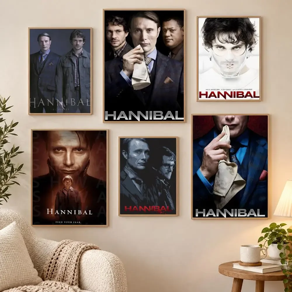 H-Hannibal carteles clasicos Poster Waterproof HD Modern Peel And Stick Wall Decor Living Room Dorm Garage