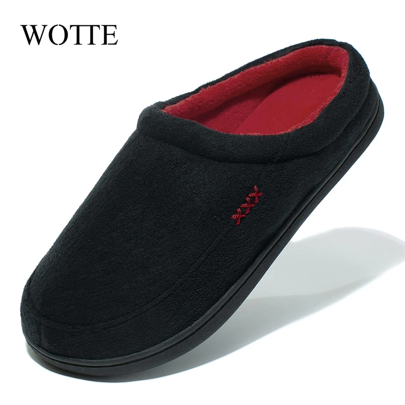 Pantofole invernali da uomo in pelliccia calda casa scarpe morbide antiscivolo uomo Comfort tacco piatto diapositive casa camera da letto interna